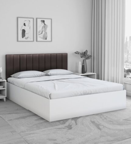 Fusion King Size Bed In White Colour
